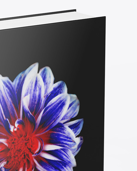 Book w  Glossy Cover Mockup   Half Side View PSD #1