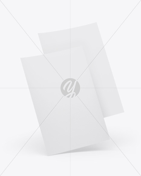 Two Textured A4 Papers Mockup