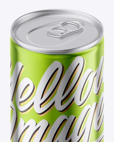Glossy Metallic Drink Can Mockup PSD #6