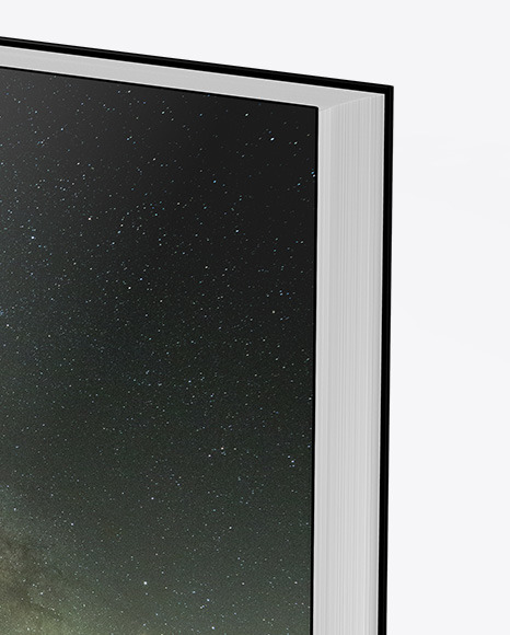 Book w  Glossy Cover Mockup   Half Side View PSD #1