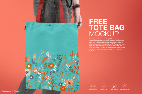 Download Free Canvas Bag Mockup In Free On Yellow Images Creative Store