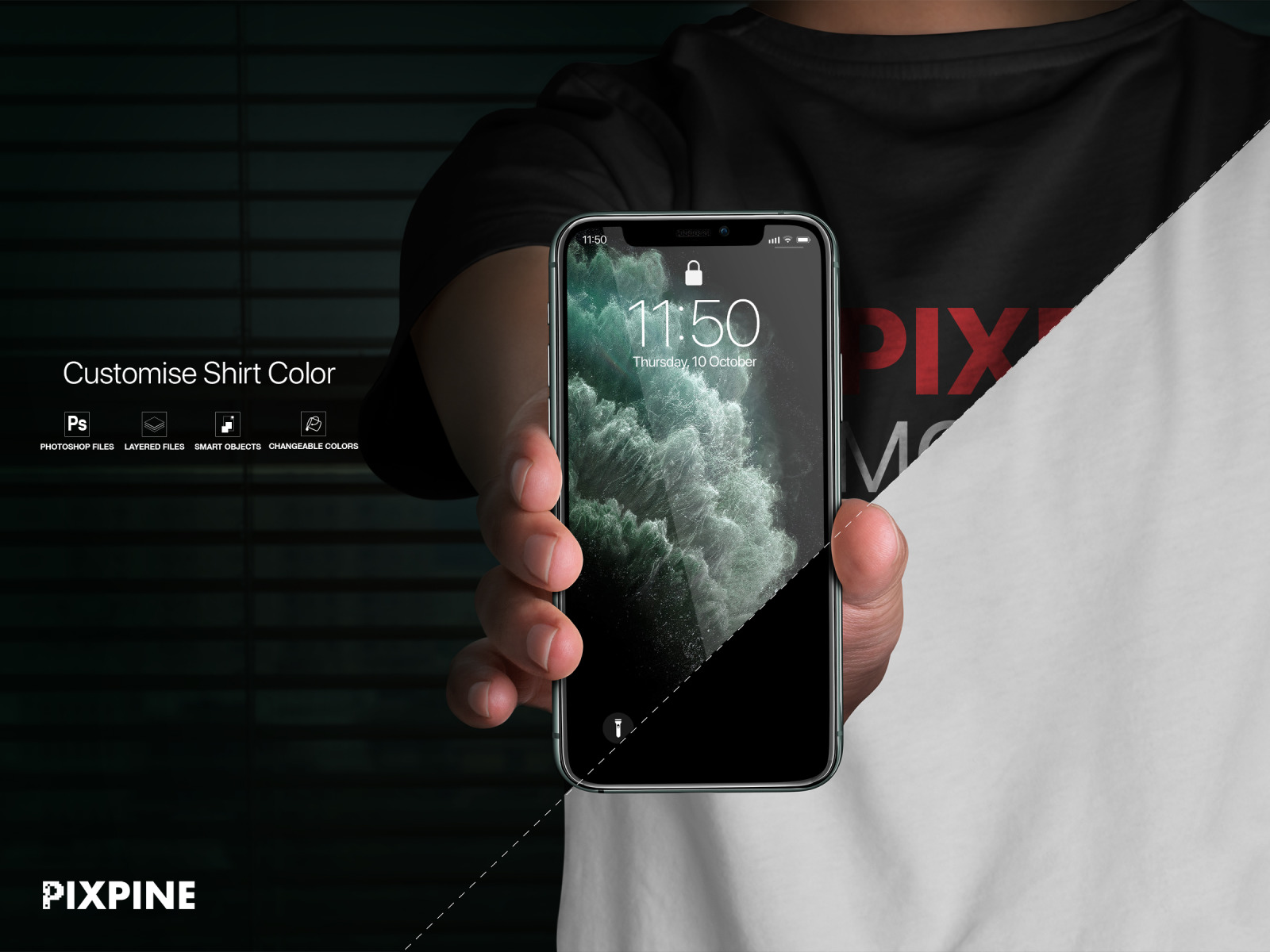 Download Free Iphone 11 Pro Display Mockup In Free On Yellow Images Creative Store