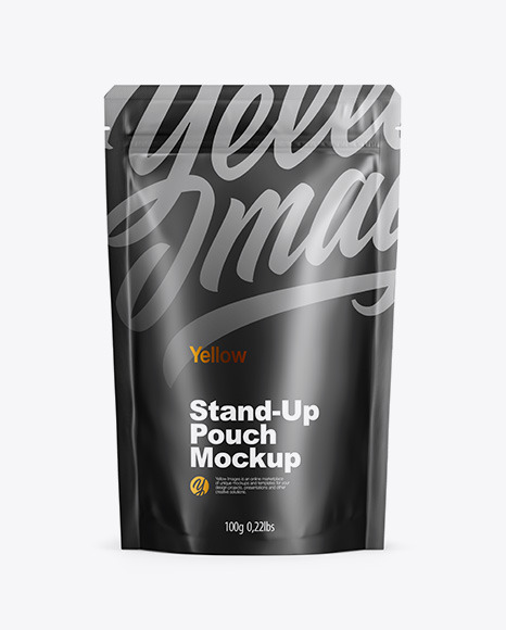 Download Matte Stand Up Pouch With Zipper Mockup Front View In Pouch Mockups On Yellow Images Object Mockups PSD Mockup Templates