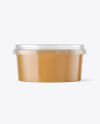 Plastic Container with Peanut Butter Mockup