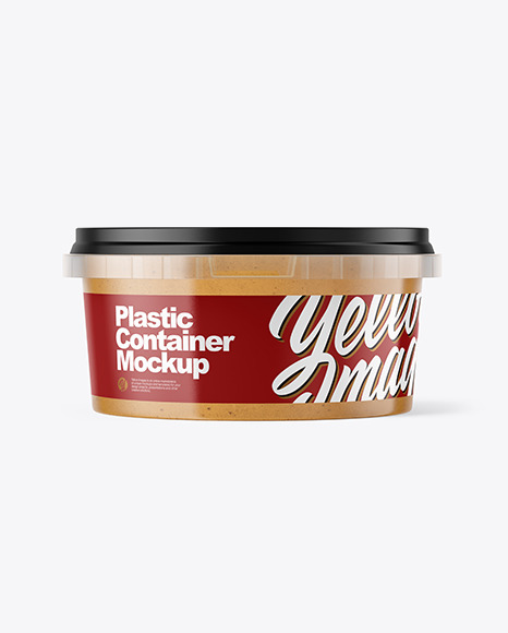 Download Plastic Jar With Peanut Butter Mockup Yellowimages - Free PSD Mockup Templates