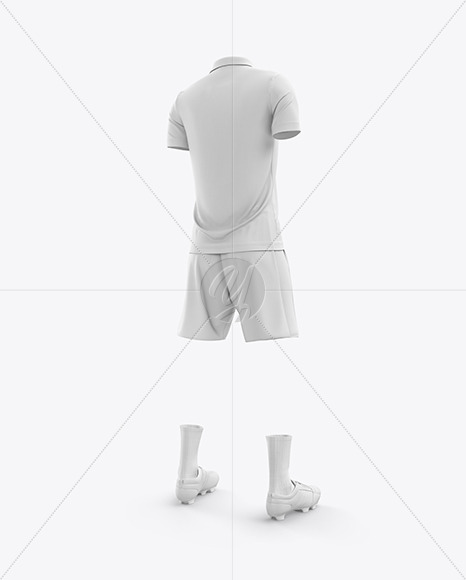 Download Men S Full Soccer Kit With Open Collar Mockup Hero Back Shot In Apparel Mockups On Yellow Images Object Mockups