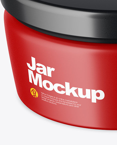 Matte Jar Mockup PSD #2