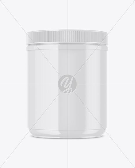 Glossy Plastic Jar Mockup