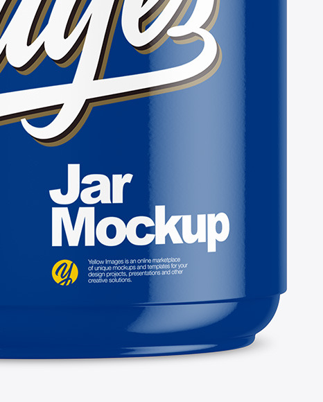 Glossy Plastic Jar Mockup