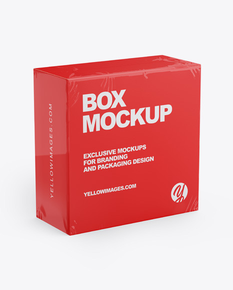 Download Paper Box With Handle Mockup Yellow Author PSD Mockup Templates