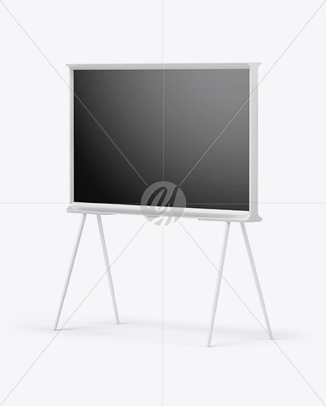 Samsung The Serif TV Mockup - Half Side View