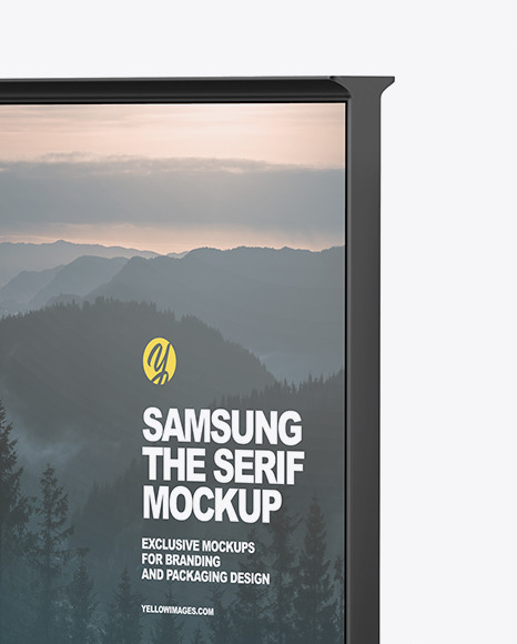 Samsung The Serif TV Mockup - Half Side View