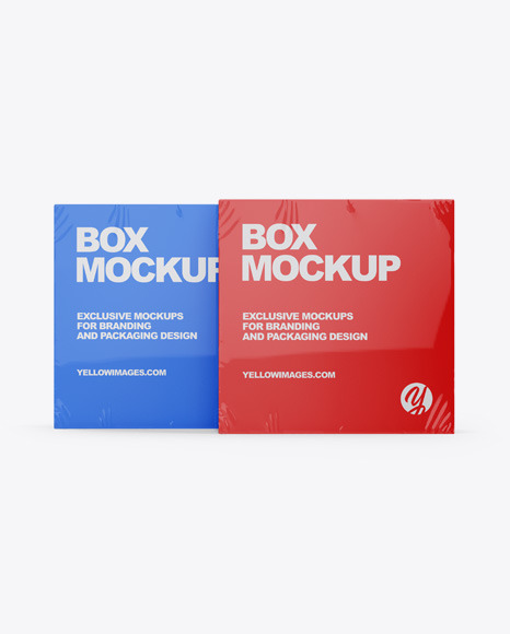 Two Paper Boxes Mockup PSD #2