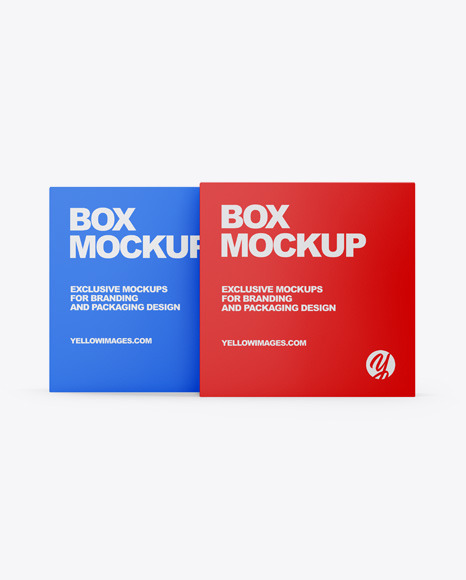 Two Paper Boxes Mockup PSD #3