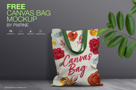 Download Free Canvas Bag Mockup In Free On Yellow Images Creative Store