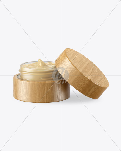 Download Opened Frosted Glass Cosmetic Jar In Wooden Shell Mockup In Jar Mockups On Yellow Images Object Mockups Yellowimages Mockups