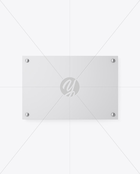 Matte Nameplate Mockup In Object Mockups On Yellow Images Object Mockups