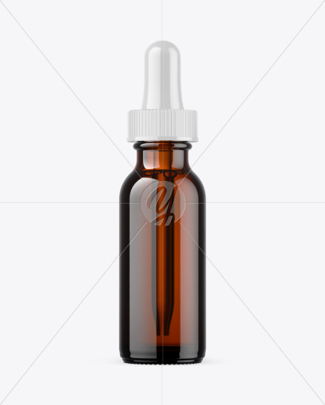 Amber Glass Dropper Bottle Mockup In Bottle Mockups On Yellow Images Object Mockups