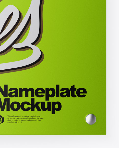 Metallic Nameplate Mockup