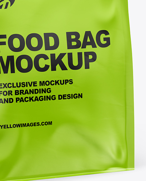 Download Food Bag Mockup In Bag Sack Mockups On Yellow Images Object Mockups PSD Mockup Templates