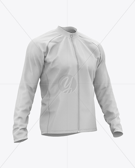 Men's Long Sleeve Full-Zip Jersey Mockup