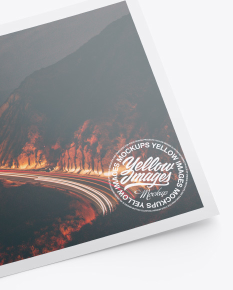 Glossy A5 Postcard Mockup PSD #1