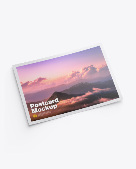 Glossy A5 Postcard Mockup