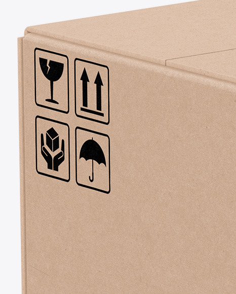 Kraft Box Mockup PSD #2