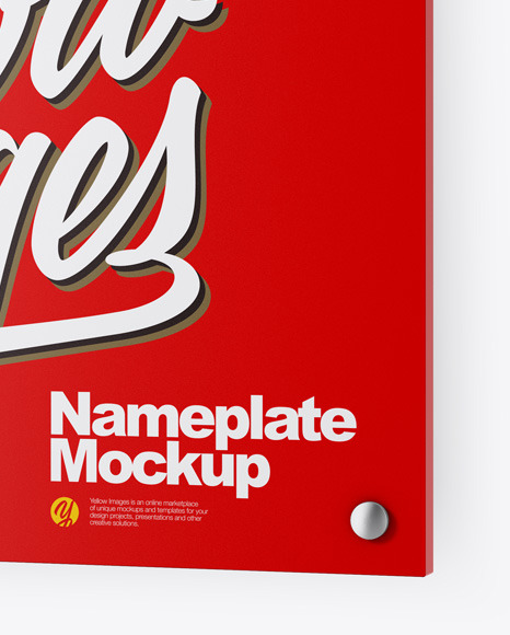 Matte Nameplate Mockup