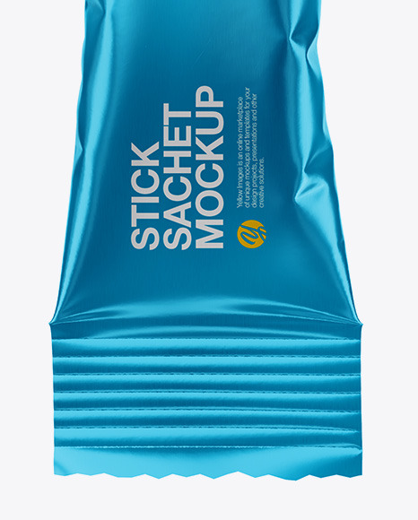 Metallic Stick Sachet Mockup