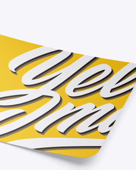 Matte Sticker Mockup PSD #6