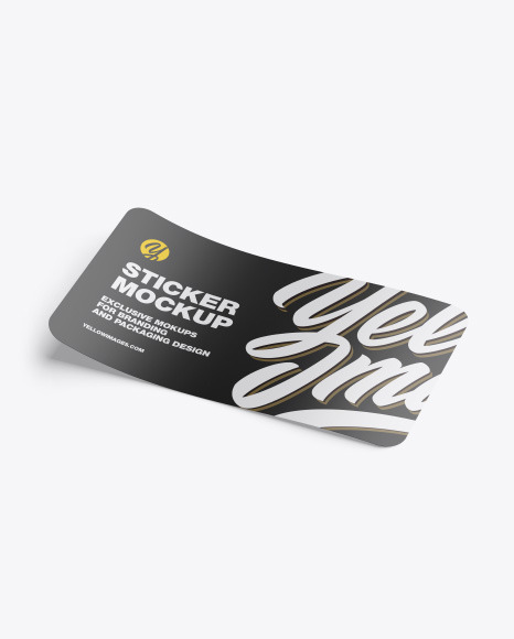 Download Matte Sticker Mockup in Stationery Mockups on Yellow Images Object Mockups