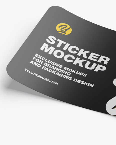 Matte Sticker Mockup