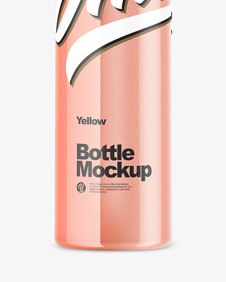 Plastic Cosmetic Bottle with Pump Mockup PSD #4