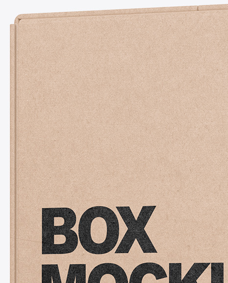 Kraft Box Mockup PSD #2