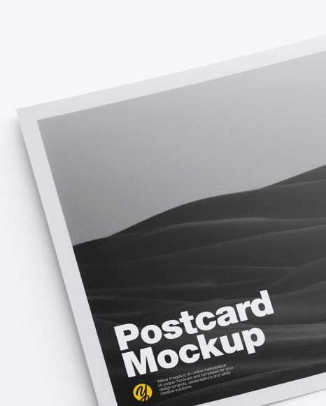 Download Matte A5 Postcard Mockup In Stationery Mockups On Yellow Images Object Mockups PSD Mockup Templates