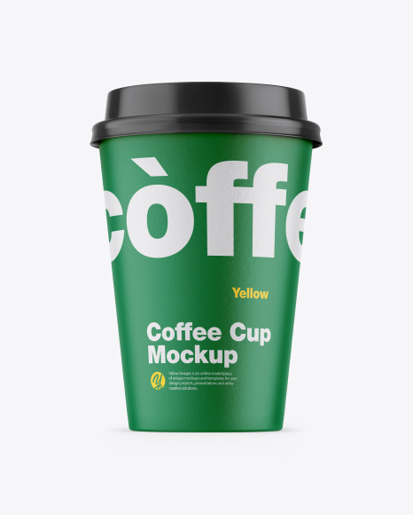 Paper Coffee Cup Mockup In Cup Bowl Mockups On Yellow Images Object Mockups