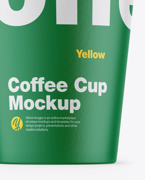 Paper Coffee Cup Mockup In Cup Bowl Mockups On Yellow Images Object Mockups