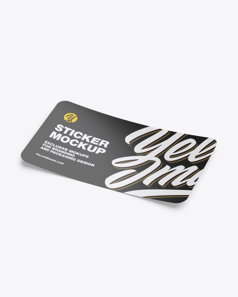 Download Glossy Sticker Mockup In Stationery Mockups On Yellow Images Object Mockups PSD Mockup Templates