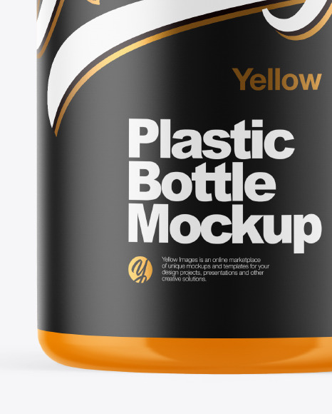Glossy Plastic Bottle Mockup PSD #1