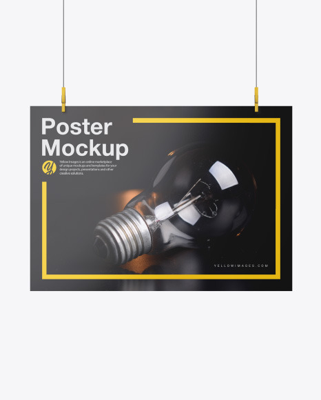 Glossy A2 Poster Mockup PSD #2