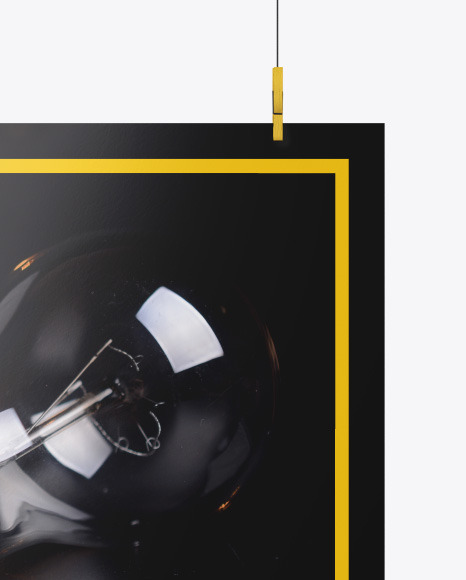 Glossy A2 Poster Mockup PSD #5