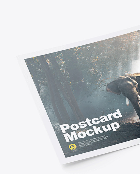 Glossy A5 Postcard Mockup PSD #5