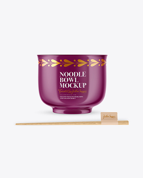 Download Glossy Noodle Bowl Mockup In Cup Bowl Mockups On Yellow Images Object Mockups PSD Mockup Templates