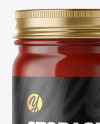 Clear Glass Jar with Sauce Mockup