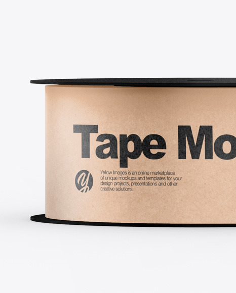 Download Kraft Tape Mockup In Stationery Mockups On Yellow Images Object Mockups