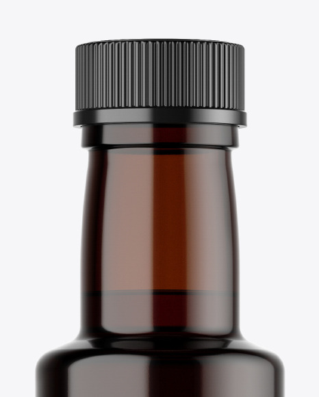 Amber Glass Vinegar Bottle Mockup