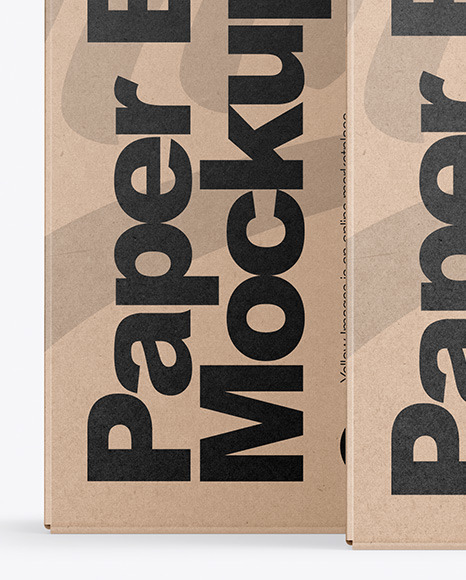 Two Kraft Boxes Mockup PSD #1
