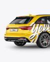 Station Wagon Mockup - Back Half Side View