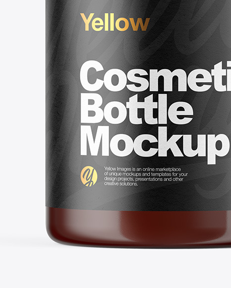 Amber Cosmetic Bottle Mockup PSD #4